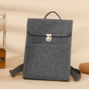 日韓風優雅電腦PU磨砂雙肩包