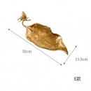 黃銅金葉子擺件