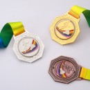 Spinning Badminton Medal