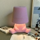 植绒思考者小夜灯