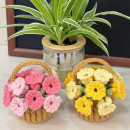 Woven flower cup mat
