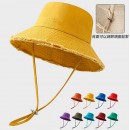 Frayed Solid‑Color Cotton Bucket Hat Frayed Solid‑Color Cotton Bucket Hat