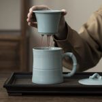 陶瓷可过滤泡茶杯