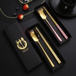 2-In-1 Spoon, Fork And Chopsticks Tableware