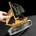 Sailboat Crystal Trophy
