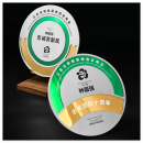 Metal Round Hollowed-Out Mirror Commemorative Plate
