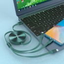 三合一伸縮數據充電線