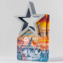 Colorful Five-Star Crystal Trophy