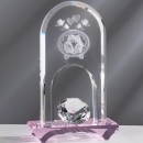 3D Carved Crystal Door Trophy