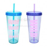 640ML Plastic Straw Cup