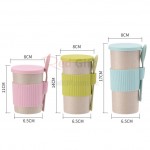 350ML Wheat Straw Coffee Cup with Spoon