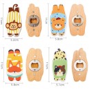Magnetic refrigerator sticker bottle opener