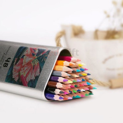 Color Pencil with Triangle Tin Box