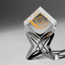 Rubik's Cube Crystal Trophy