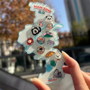 Custom Acrylic Map Fridge Magnets