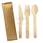 2pcs Wooden Cutlery Set