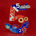 Anniversary special-shaped digital puzzle badge