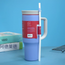 大容量雙層真空吸管保溫杯