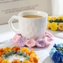 Woven flower cup mat