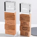 Glory Born Solid Wood Crystal Commemorative Trophy