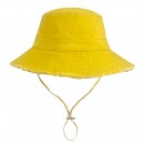 Frayed Solid‑Color Cotton Bucket Hat Frayed Solid‑Color Cotton Bucket Hat