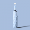 Automatic three-fold umbrella with buckle