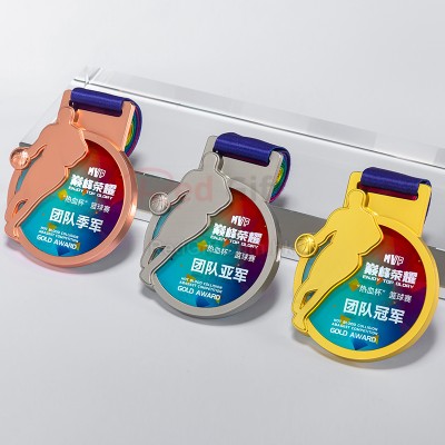 籃球金屬獎牌