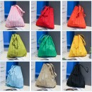 Pleated-design Canvas Bag