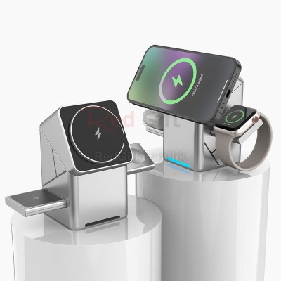 魔方旋轉四合一無線充