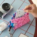 Wristband phone lanyard with storage bag
