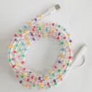 One to two colored bead charging cable