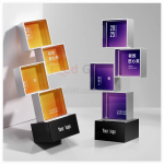 創意科技方形金屬水晶獎杯