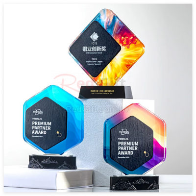 Crystal Marble Trophy
