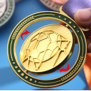 Metal rotating medal
