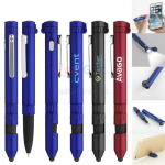 Outdoor tool light pen, LED compass, touchscreen phone holder, ballpoint pen
