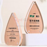 Creative Round Square Solid Wood Metal Crystal Trophy