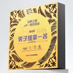 正方形黑水晶金屬獎座