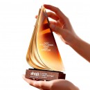 創意帆船金屬水晶獎座