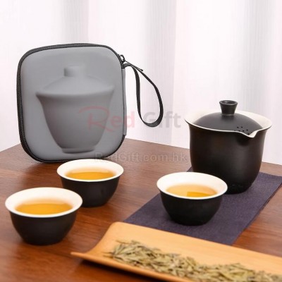 Kung Fu Tea One Pot Three Cups Travel Outdoor Portable Set