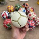 Football Stress Relief Ball-shaped Button Keychain