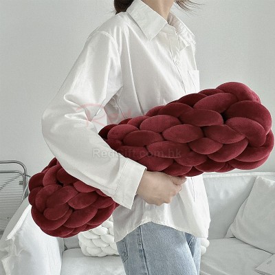 編織長條麻花抱枕