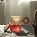 木手柄创意泡茶玻璃杯