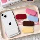 仿皮紋手機支架折疊鏡 仿皮紋手機支架折疊鏡