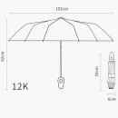Eggshell Handle Fully Automatic Folding Umbrella