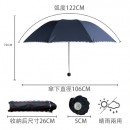 彩邊黑膠摺疊雨傘