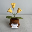 Knitted flower plant pot