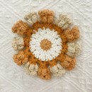 Woven flower cup mat