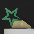 綠色星星水晶亞克力獎座