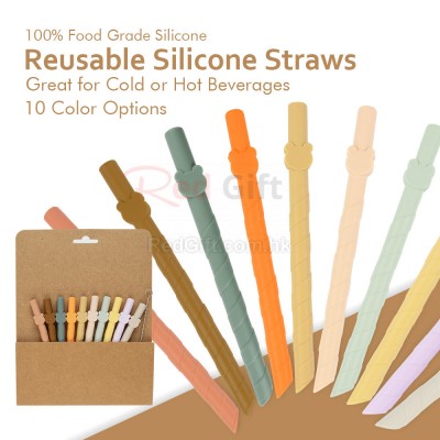 Silicon Straw Set
