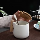 425ML Ceramic Mug with Wooden Handle